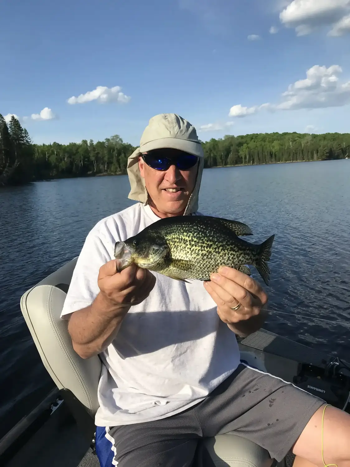 Guided kayak fishing tour on a Wisconsin lake