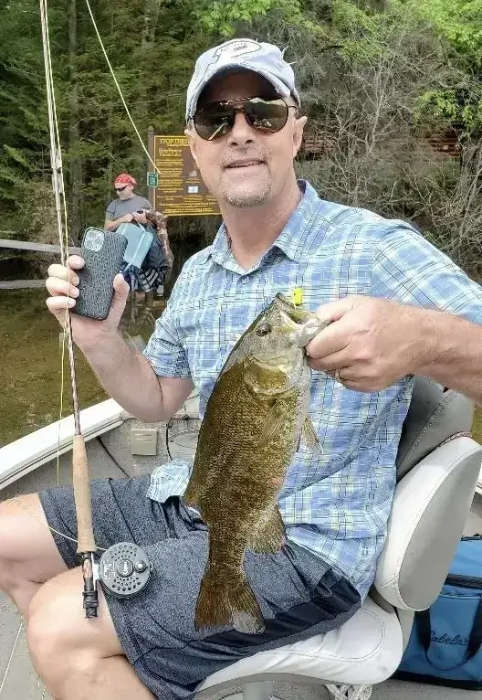 Boat fishing at sunset in northern Wisconsin