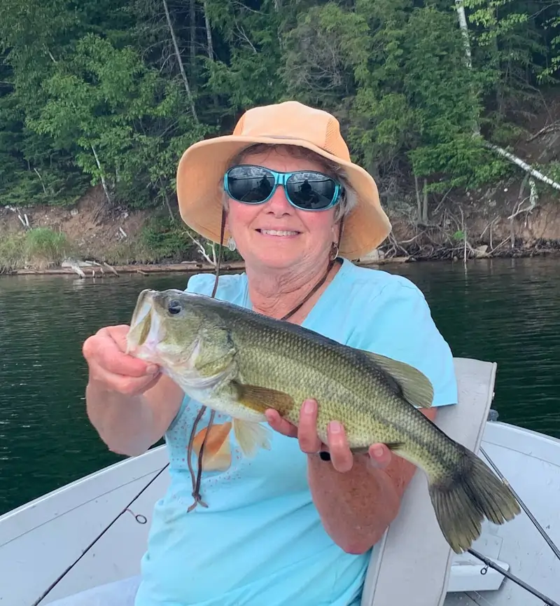 Successful catch during a kayak fishing tour in Wisconsin